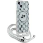 Carcasa Karl Lagerfeld IML Crossbody Monogram Karl & Choupette Head, Ring MagSafe, compatibila cu iPhone 13 / 14 / 15, Transparent 4 - lerato.ro