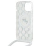 Carcasa Karl Lagerfeld IML Crossbody Monogram Karl & Choupette Head, Ring MagSafe, compatibila cu iPhone 13 / 14 / 15, Transparent 7 - lerato.ro