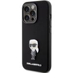 Carcasa Karl Lagerfeld Silicone Ikonik Metal Pin compatibila cu iPhone 15 Pro, Negru 3 - lerato.ro