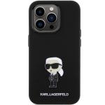 Carcasa Karl Lagerfeld Silicone Ikonik Metal Pin compatibila cu iPhone 15 Pro, Negru 2 - lerato.ro