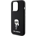 Carcasa Karl Lagerfeld Silicone Ikonik Metal Pin compatibila cu iPhone 15 Pro, Negru 7 - lerato.ro