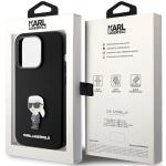 Carcasa Karl Lagerfeld Silicone Ikonik Metal Pin compatibila cu iPhone 15 Pro, Negru 9 - lerato.ro