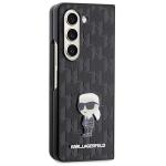 Carcasa piele Karl Lagerfeld Saffiano Monogram Ikonik Pin compatibila cu Samsung Galaxy Z Fold 5, Negru 6 - lerato.ro