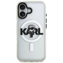 Carcasa Lagerfeld IML Karl Sketch Logo cu MagSafe compatibila cu iPhone 17, Transparent