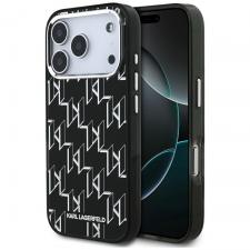 Carcasa Karl Lagerfeld IML KL Monogram cu MagSafe compatibila cu iPhone 17 Pro, Negru
