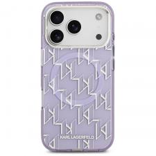 Huse si carcase iPhone 17 Pro Max, Carcasa Karl Lagerfeld IML KL Monogram cu MagSafe compatibila cu iPhone 17 Pro Max, Mov, lerato.ro