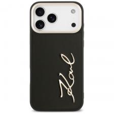Carcasa Karl Lagerfeld Karl Script Logo compatibila cu iPhone 17 Pro Max, Negru