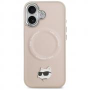 Carcasa Karl Lagerfeld Choupette Pin cu MagSafe compatibila cu iPhone 17, Roz