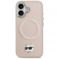Carcasa Karl Lagerfeld Choupette Pin cu MagSafe compatibila cu iPhone 17, Roz