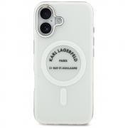 Carcasa Karl Lagerfeld IML Karl RSG Logo cu MagSafe compatibila cu iPhone 17, Transparent