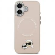 Carcasa Karl Lagerfeld Karl & Choupette Pins cu MagSafe compatibila cu iPhone 17, Roz