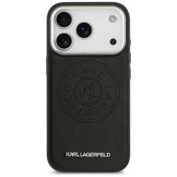 Carcasa Karl Lagerfeld Point & Metal Log cu MagSafe compatibila cu iPhone 17 Pro Max, Negru