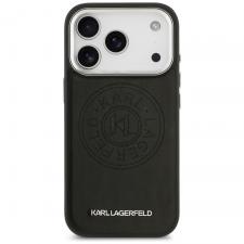 Carcasa Karl Lagerfeld Point & Metal Log cu MagSafe compatibila cu iPhone 17 Pro, Negru