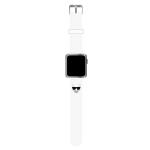 Curea Karl Lagerfeld Silicone Choupette Head compatibila cu Apple Watch 42/44/45mm, Alb 2 - lerato.ro