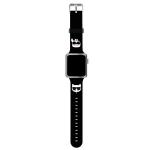 Curea Karl Lagerfeld Silicone Karl and Choupette compatibila cu Apple Watch 42/44/45mm, Negru 2 - lerato.ro