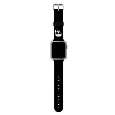 Karl Lagerfeld Style, Curea Karl Lagerfeld Silicone Karl Head compatibila cu Apple Watch 42/44/45mm, Negru, lerato.ro