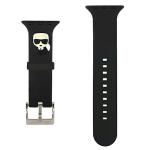 Curea Karl Lagerfeld Silicone Karl Head compatibila cu Apple Watch 42/44/45mm, Negru 3 - lerato.ro