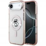 Carcasa Karl Lagerfeld IML Choupette Sketch Logo cu MagSafe compatibila cu iPhone 17 Air, Roz 4 - lerato.ro