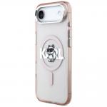Carcasa Karl Lagerfeld IML Choupette Sketch Logo cu MagSafe compatibila cu iPhone 17 Air, Roz 3 - lerato.ro