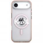 Carcasa Karl Lagerfeld IML Choupette Sketch Logo cu MagSafe compatibila cu iPhone 17 Air, Roz 2 - lerato.ro