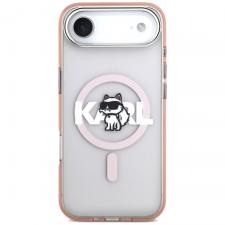 Carcasa Karl Lagerfeld IML Choupette Sketch Logo cu MagSafe compatibila cu iPhone 17 Air, Roz