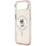 Carcasa Karl Lagerfeld IML Choupette Sketch Logo cu MagSafe compatibila cu iPhone 17 Air, Roz 7 - lerato.ro