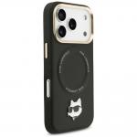 Carcasa Karl Lagerfeld Big Strap Choupette Metal Logo cu MagSafe compatibila cu iPhone 17 Pro Max, Negru 5 - lerato.ro