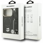 Carcasa Karl Lagerfeld Big Strap Choupette Metal Logo cu MagSafe compatibila cu iPhone 17 Pro Max, Negru 11 - lerato.ro