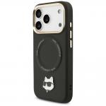 Carcasa Karl Lagerfeld Big Strap Choupette Metal Logo cu MagSafe compatibila cu iPhone 17 Pro, Negru 3 - lerato.ro