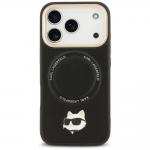 Carcasa Karl Lagerfeld Big Strap Choupette Metal Logo cu MagSafe compatibila cu iPhone 17 Pro, Negru 2 - lerato.ro