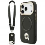Carcasa Karl Lagerfeld Big Strap Karl Metal Logo cu MagSafe compatibila cu iPhone 17 Pro Max, Negru 4 - lerato.ro
