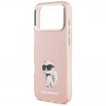 Carcasa Karl Lagerfeld IML Aquarelle Choupette Logo cu MagSafe compatibila cu iPhone 17 Pro, Roz 7 - lerato.ro