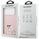 Carcasa Karl Lagerfeld IML Aquarelle Choupette Logo cu MagSafe compatibila cu iPhone 17 Pro, Roz 9 - lerato.ro