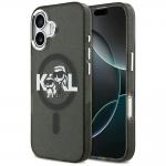 Carcasa Karl Lagerfeld IML Glitter Karl and Choupette Sketch Logo cu MagSafe compatibila cu iPhone 17, Negru 4 - lerato.ro