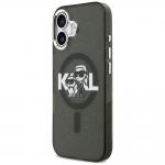 Carcasa Karl Lagerfeld IML Glitter Karl and Choupette Sketch Logo cu MagSafe compatibila cu iPhone 17, Negru 3 - lerato.ro
