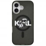 Carcasa Karl Lagerfeld IML Glitter Karl and Choupette Sketch Logo cu MagSafe compatibila cu iPhone 17, Negru 2 - lerato.ro