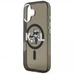 Carcasa Karl Lagerfeld IML Glitter Karl and Choupette Sketch Logo cu MagSafe compatibila cu iPhone 17, Negru 7 - lerato.ro