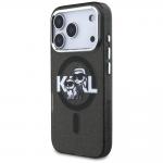 Carcasa Karl Lagerfeld IML Glitter Karl and Choupette Sketch Logo cu MagSafe compatibila cu iPhone 17 Pro, Negru 3 - lerato.ro