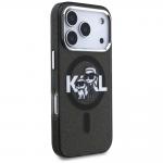 Carcasa Karl Lagerfeld IML Glitter Karl and Choupette Sketch Logo cu MagSafe compatibila cu iPhone 17 Pro, Negru 5 - lerato.ro