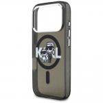 Carcasa Karl Lagerfeld IML Glitter Karl and Choupette Sketch Logo cu MagSafe compatibila cu iPhone 17 Pro, Negru 7 - lerato.ro