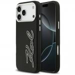 Carcasa Karl Lagerfeld FW Grained Signature Logo compatibila cu iPhone 17 Pro Max, Negru 4 - lerato.ro