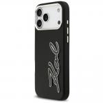 Carcasa Karl Lagerfeld FW Grained Signature Logo compatibila cu iPhone 17 Pro Max, Negru 3 - lerato.ro
