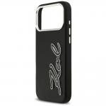 Carcasa Karl Lagerfeld FW Grained Signature Logo compatibila cu iPhone 17 Pro Max, Negru 7 - lerato.ro