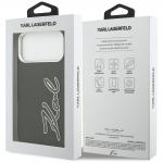 Carcasa Karl Lagerfeld FW Grained Signature Logo compatibila cu iPhone 17 Pro Max, Negru 9 - lerato.ro