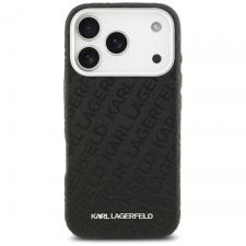 Carcasa Karl Lagerfeld FW Stamped Karl cu MagSafe compatibila cu iPhone 17 Pro, Negru