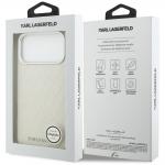 Carcasa Karl Lagerfeld FW Stamped Karl cu MagSafe compatibila cu iPhone 17 Pro Max, Bej 9 - lerato.ro