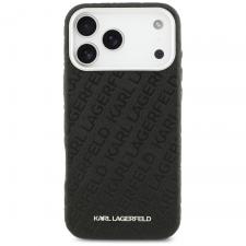 Carcasa Karl Lagerfeld FW Stamped Karl cu MagSafe compatibila cu iPhone 17 Pro Max, Negru