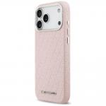 Carcasa Karl Lagerfeld FW Stamped Karl cu MagSafe compatibila cu iPhone 17 Pro Max, Roz 3 - lerato.ro