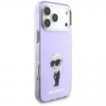 Carcasa Karl Lagerfeld IML Aquarelle Karl and Choupette & Logo cu MagSafe compatibila cu iPhone 17 Pro Max, Mov 5 - lerato.ro