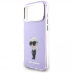 Carcasa Karl Lagerfeld IML Aquarelle Karl and Choupette & Logo cu MagSafe compatibila cu iPhone 17 Pro Max, Mov 7 - lerato.ro